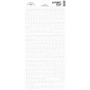 Doodlebug - Alphabet Soup Puffy Alpha Stickers - White