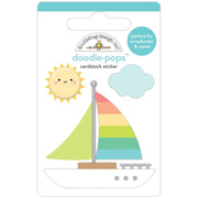 Doodlebug Seaside Summer Doodle-Pops 3D Stickers - Sail-ebrate Good Times