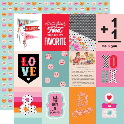 Simple Stories - Heart Eyes Paper - 3x4 Elements