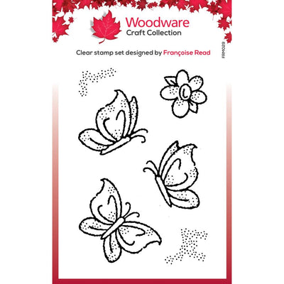 Creative Expressions Woodware  - Clear Stamp Set - Singles Little Butterflies