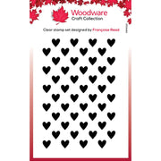 Creative Expressions Woodware  - Clear Stamp Set - Mini Heart Background