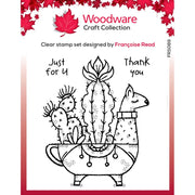 Creative Expressions Woodware  - Clear Stamp Set - Llama Planter