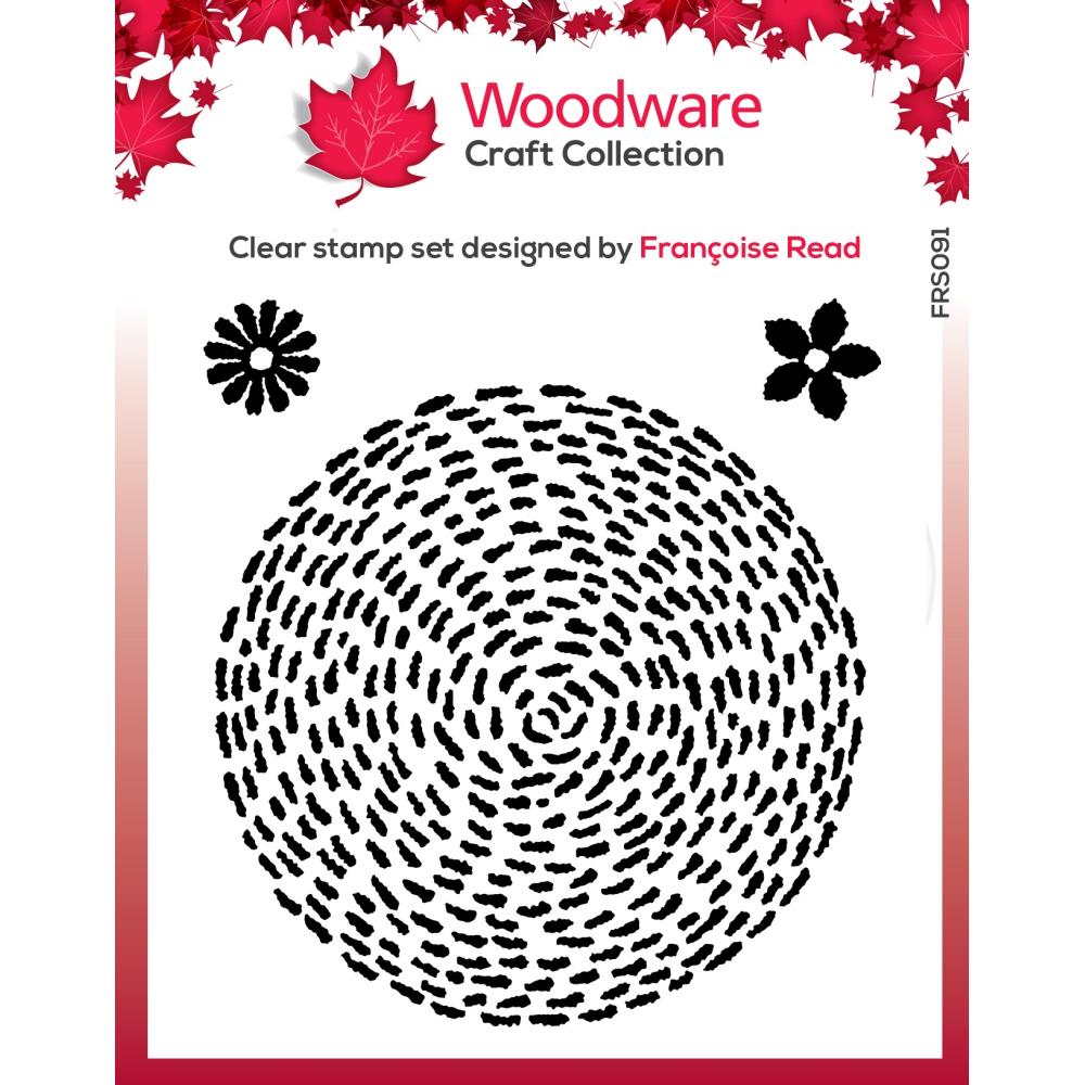 Creative Expressions Woodware  - Clear Stamp Set - Stitched Circle