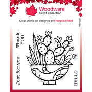 Creative Expressions Woodware  - Clear Stamp Set - Succulent Display