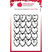 Creative Expressions Woodware  - Clear Stamp Set - Heart Background