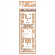 Celebr8 Matt Board - Typewriters 3pk