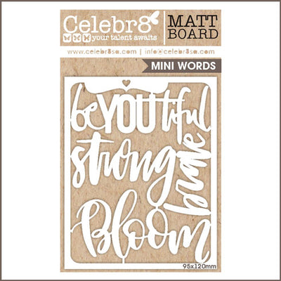 Celebr8 Matt Board - Beautiful Word Pack