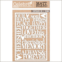 Celebr8 Matt Board - Lavender Lane Mini Words