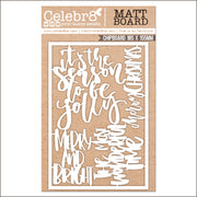Celebr8 Matt Board - Merry & Bright - Words & Titles