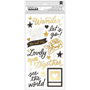 Maggie Holmes Round Trip Thickers Stickers 66/Pkg - Wander Phrase Puffy