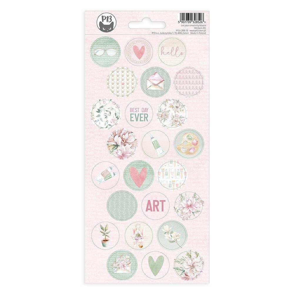 P13 Let Your Creativity Bloom Cardstock Stickers 4"X9" #3