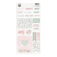 P13 Let Your Creativity Bloom Chipboard Stickers 4"X8" #1