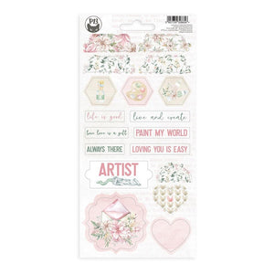 P13 Let Your Creativity Bloom Chipboard Stickers 4"X8" #3