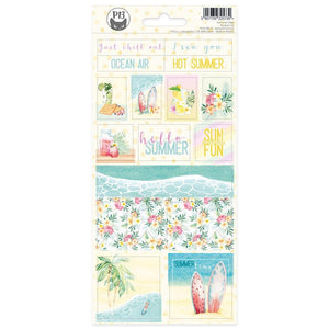 P13 - Summer Vibes Cardstock Stickers 4"X9" #02