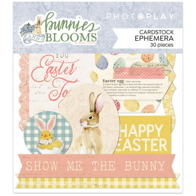 Photo Play - Bunnies & Blooms Cardstock Ephemera 30/Pkg