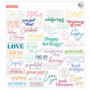 PinkFresh - Sentiment Ephemera - Rainbow 41/Pkg