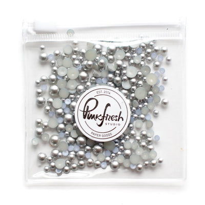 PinkFresh Jewel Essentials - Metallic Pearls Matte Silver