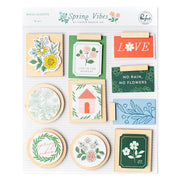 Pinkfresh - Spring Vibes Wood Accent Stickers