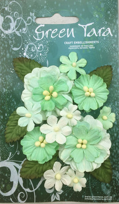 Green Tara - Pastel Flower & Leaf Pack - Green