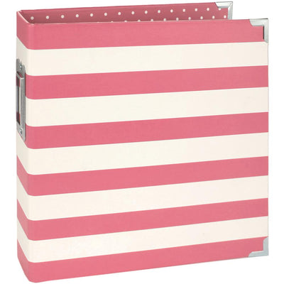 Simple Stories - 6x8 Sn@p! Designer Binder - Pink Stripe