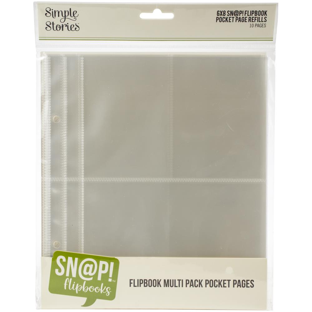 Simple Stories Sn@p! Pocket Pages For 6"X8" Flipbooks 10/Pkg - Multi Pack