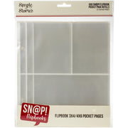 Simple Stories Sn@p! Pocket Pages For 6"X8" Flipbooks 10/Pkg - 3x4/4x6 Pockets