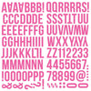 Simple Stories Color Vibe Foam Alpha Stickers 6"X12" 129/Pkg - Pink