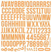 Simple Stories Color Vibe Foam Alpha Stickers 6"X12" 129/Pkg - Orange