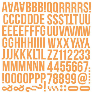 Simple Stories Color Vibe Foam Alpha Stickers 6"X12" 129/Pkg - Orange