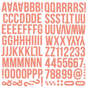 Simple Stories Color Vibe Foam Alpha Stickers 6"X12" 129/Pkg - Coral