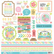 Doodlebug - Seaside Summer - This & That Cardstock Stickers 12"X12"