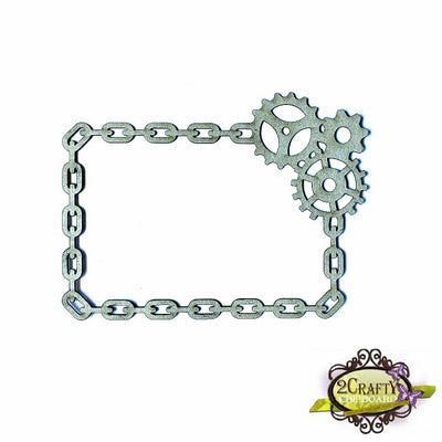 2Crafty - Steampunk Chain Rectangle Frame