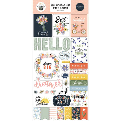 Carta Bella - Here, There and Everywhere Chipboard Stickers - Phrases
