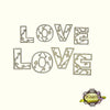 2Crafty - Viney Love Letter Word Set