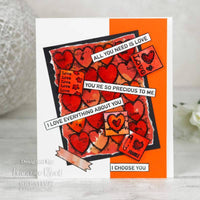 Creative Expressions Woodware  - Clear Stamp Set - Heart Background