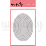 Uniquely Creative - Scalloped Nesting Oval Die