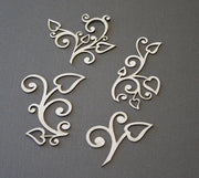 Funky Heart Swirls