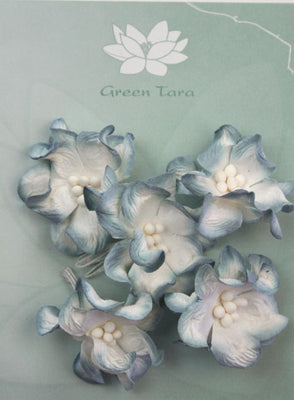 Green Tara - Apple Blossoms - White/Blue