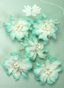 Green Tara - Apple Blossoms - White/Turquoise