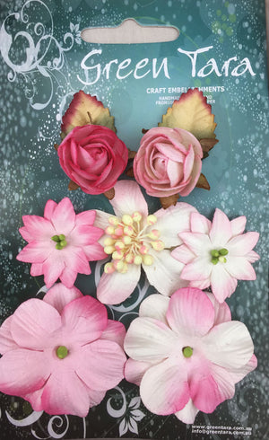 Green Tara - Rustic Flowers - Pink