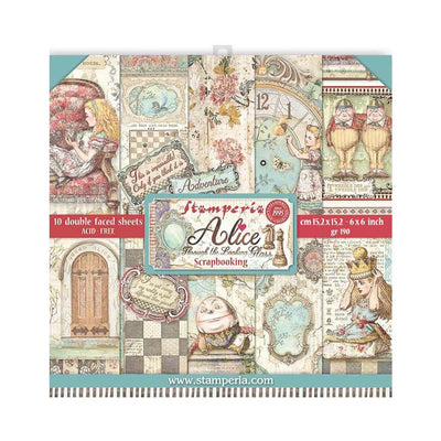Stamperia - Alice Through the Looking Glass Paper Pad 8x8