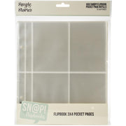 Simple Stories Sn@p! Pocket Pages For 6"X8" Flipbooks 10/Pkg - 3x4 Pockets
