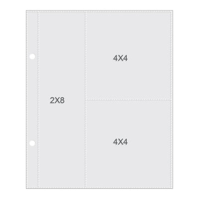 Simple Stories - Sn@p! Pocket Pages for 6x8 Binders - 4x4/2x8