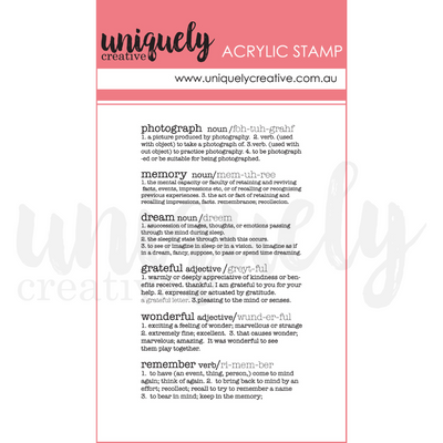 Uniquely Creative - Scrapbooking Definitions Making Mini Stamp