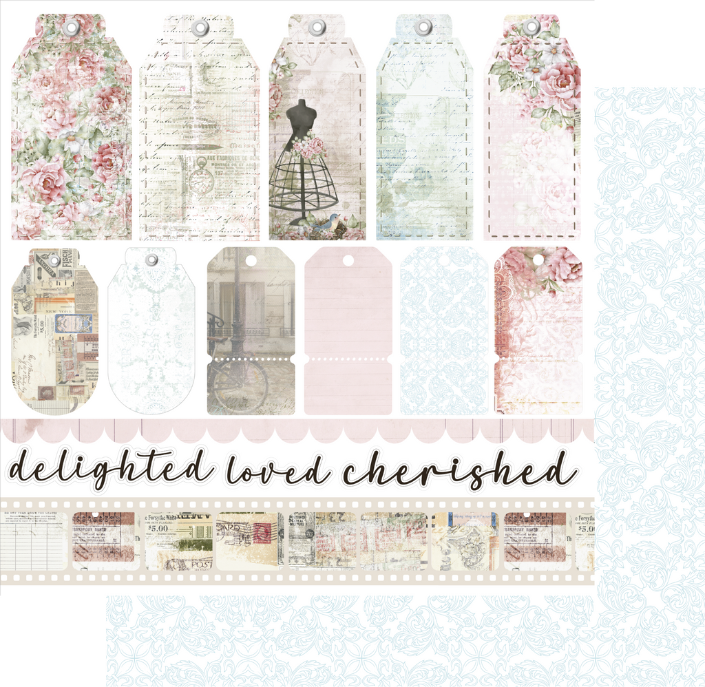 Uniquely Creative - Summer Sonata Paper - Delighted - Tags & Titles