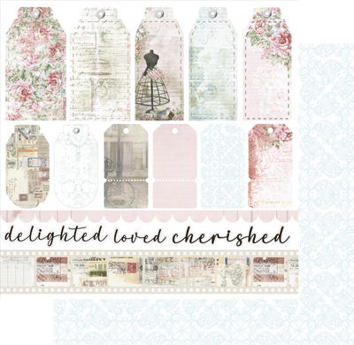 Uniquely Creative - Summer Sonata Paper - Delighted - Tags & Titles